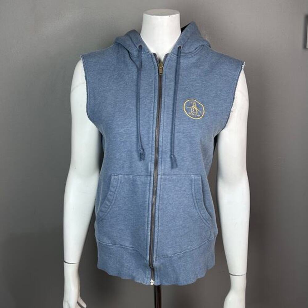 Penguin Hoodie‎ Sweat Jacket Vest Men's Small sporty athleisure street Varsity